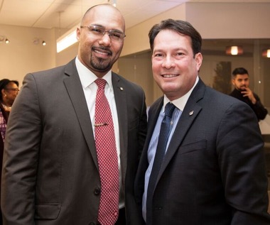 Julio Reyes and Roderick Rodriguez at 116th Branch opening