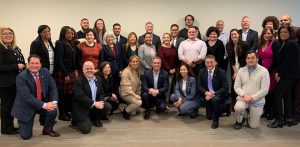 Popular Bank Chief Operating Officer Manuel Chinea (center) joins nonprofit grant recipients at a special celebration held at Popular Bank’s New York City corporate office.